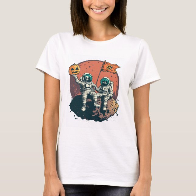 Skeleton Astronaut Crew T-Shirt (Front)