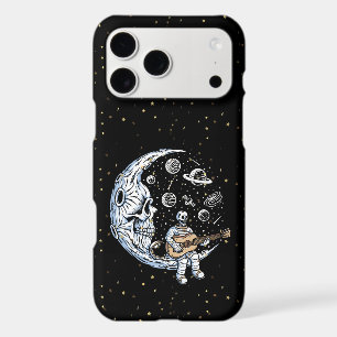 Skeleton Astronaut on Skull Moon