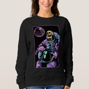 Skeleton Astronaut Outer Space Enthusiasts Galaxy Sweatshirt