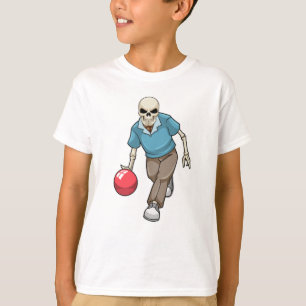 Skeleton at Bowling with Bowling ball T-Shirt