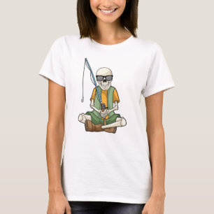 Skeleton at Fishing with Fishing rod T-Shirt