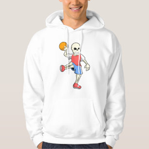 Skeleton at Handball player with Handball Hoodie
