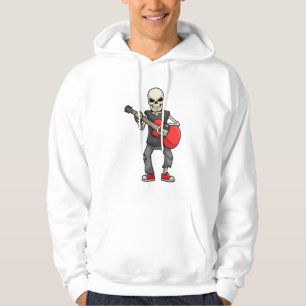 Skeleton at Music with Guitar Hoodie