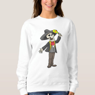 Skeleton at Music with Maracas Sweatshirt