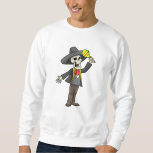 Skeleton at Music with Maracas Sweatshirt