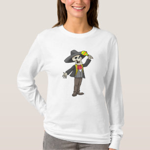 Skeleton at Music with Maracas T-Shirt