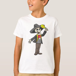 Skeleton at Music with Maracas T-Shirt