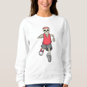 Skeleton at Running with Headband Sweatshirt