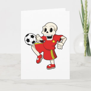 Skeleton at Soccer Sports Card