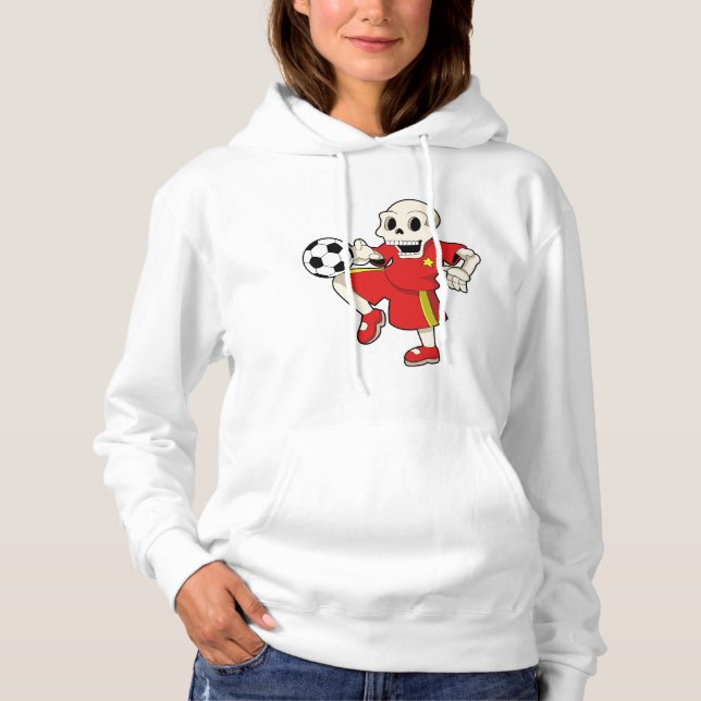 Skeleton at Soccer Sports Hoodie (Front)