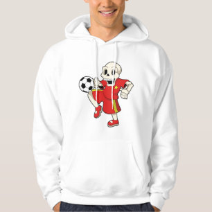 Skeleton at Soccer Sports Hoodie