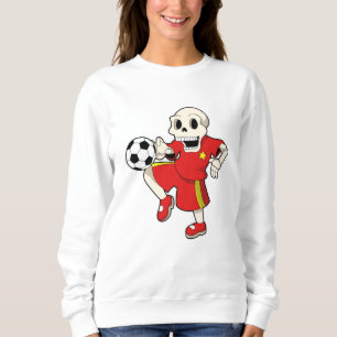 Skeleton at Soccer Sports Sweatshirt