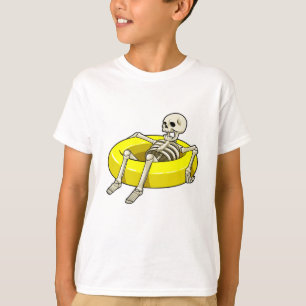 Skeleton at Swimming with Swim ring T-Shirt