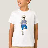 Skeleton at Yoga Stretching