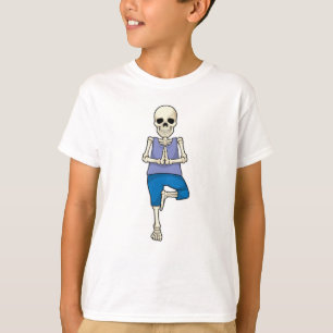 Skeleton at Yoga Stretching T-Shirt