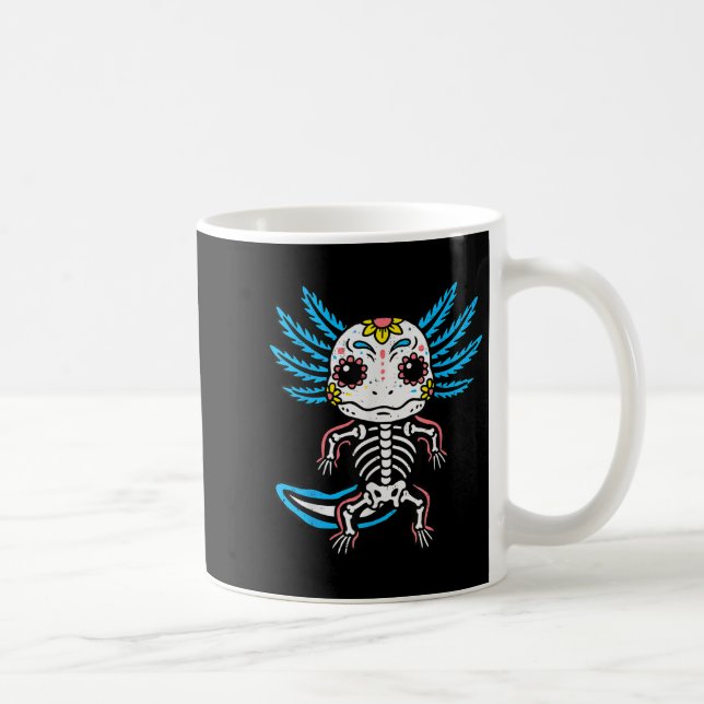 Skeleton Axolotl Halloween Costume Boys Teens Girl Coffee Mug (Right)