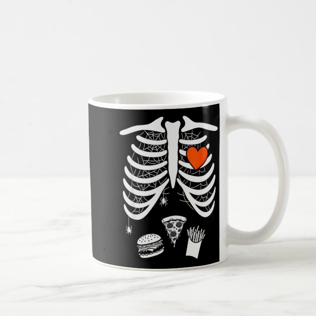 Skeleton Baby Pregnant Xray Rib Cage For Fall Hall Coffee Mug (Right)