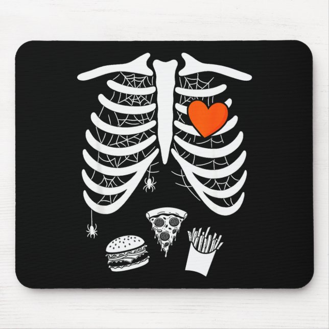 Skeleton Baby Pregnant Xray Rib Cage For Fall Hall Mouse Mat (Front)