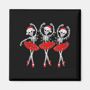Skeleton Ballerina Ballet Dance Christmas Women Gi Magnet