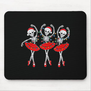 Skeleton Ballerina Ballet Dance Christmas Women Gi Mouse Mat