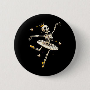 Skeleton Ballerina Ballet Dance Cute Halloween Cos 6 Cm Round Badge