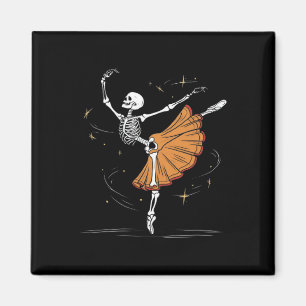 Skeleton Ballerina Ballet Dance Halloween Magnet
