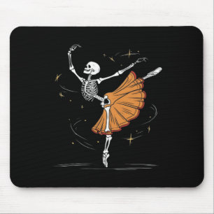 Skeleton Ballerina Ballet Dance Halloween  Mouse Mat