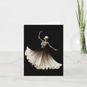 Skeleton Ballerina Ballet Dance Halloween Women Gi Card