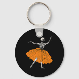 Skeleton Ballerina Dance Tutu Spooky Ballet Dancer Key Ring