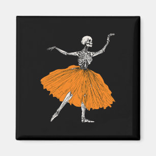 Skeleton Ballerina Dance Tutu Spooky Ballet Dancer Magnet