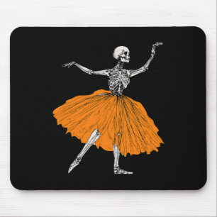 Skeleton Ballerina Dance Tutu Spooky Ballet Dancer Mouse Mat