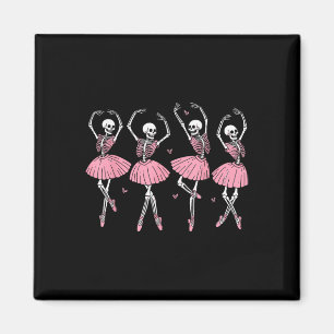 Skeleton Ballerinas Ballet Dance Cute Girl Hallowe Magnet