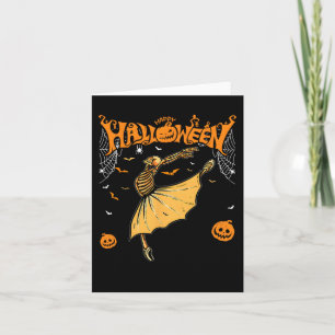 Skeleton Ballerinas Ballet Dance Cute Halloween Co Card