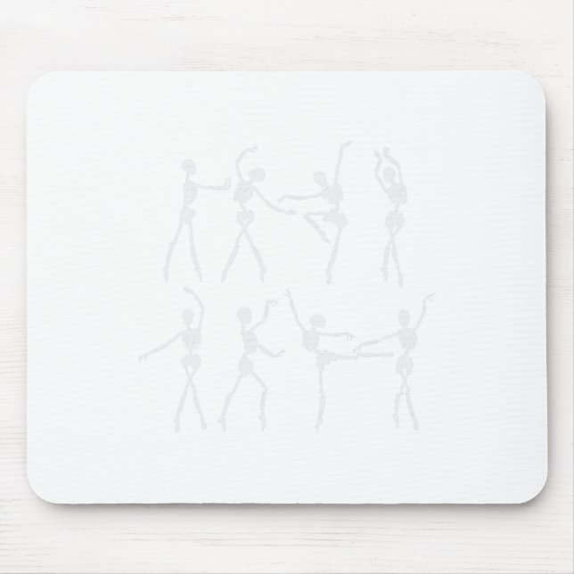 Skeleton Ballerinas Ballet Dance Cute Halloween Co Mouse Mat (Front)