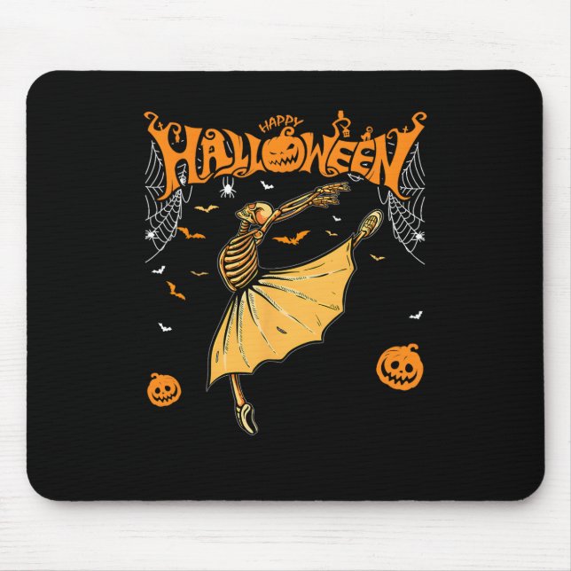 Skeleton Ballerinas Ballet Dance Cute Halloween Co Mouse Mat (Front)