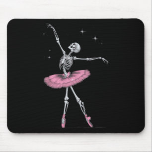 Skeleton Ballet Halloween Costume Funny Skull Mouse Mat