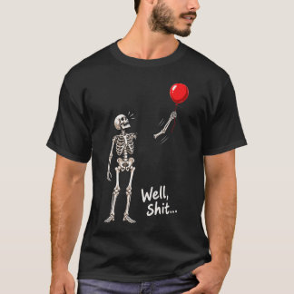 Skeleton Balloon Halloween Humour T-Shirt