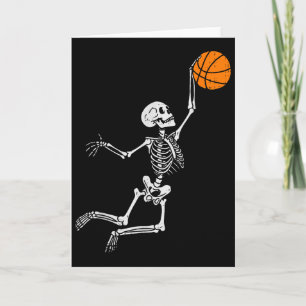 Skeleton Basketball Halloween Costume Mens Boys Te Card