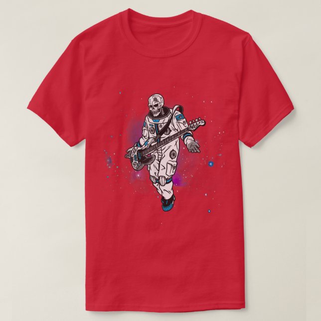 Skeleton Bass Player  T-Shirt (Design Front)