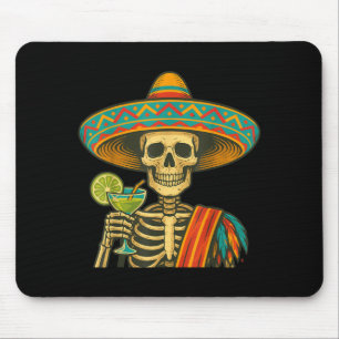 Skeleton beer cinco de mayo fiesta  mouse mat