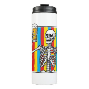 Skeleton Beer Rainbow Vintage Engraving Shirt_1 Thermal Tumbler