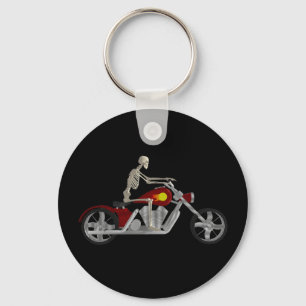 Skeleton Biker / Bike Rider: 3D Model: Keychain