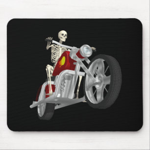 Skeleton Biker / Bike Rider: 3D Model: Mouse Mat