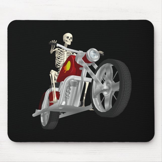 Skeleton Biker / Bike Rider: 3D Model: Mouse Mat (Front)