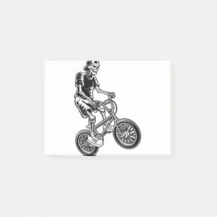 Skeleton Biking Skeleton play bike Post-it Notes