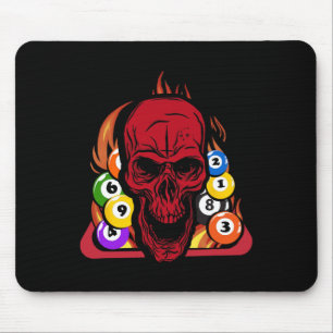 Skeleton Billiard Player Snooker Pool Billiard Rac Mouse Mat