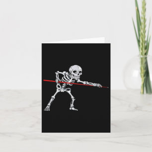 Skeleton Billiards Billiard Pool Snooker Halloween Card