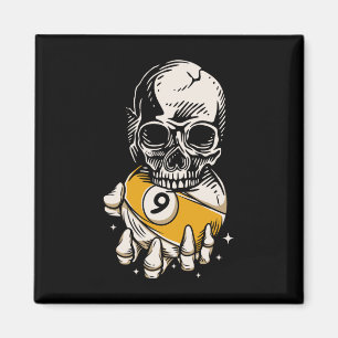 Skeleton Billiards Ll Snooker Pool Billiards Playe Magnet