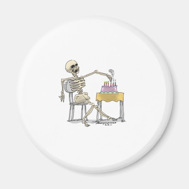sKeLeToN BiRtHdAy CaKe Magnet (Front)