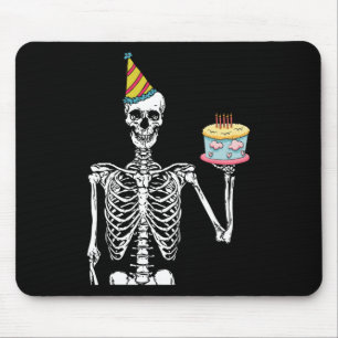 Skeleton Birthday Party Lazy Halloween Costume Fun Mouse Mat